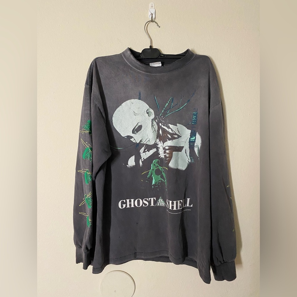 Ghost in the Shell Graphic Men's Crewneck Sweater - Black